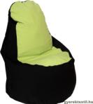  Babzsák háttámlás- fekete-zöld (bzshfz08)