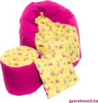  Babzsák csepp- pink lime kertész maci (bzscsplkm15)