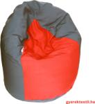  Babzsák csepp - szürke-piros (bzscsszp10)