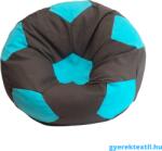  Babzsák foci sötét szürke- türkizkék (bzssztk03)