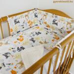  Babaágynemű szett mese erdő-ekrü minky (bágyme02)