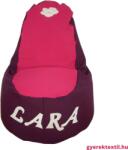  Babzsák háttámlás, névre szóló tini L piros (bzshtnsz01)