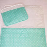  Babaágynemű türkiz- fehér pötty (bagytfp01)