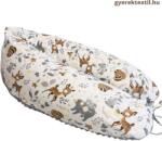  Szoptatós párna- erdő lakói szürke minky (szpelszm09)
