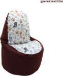  Babzsák gyerek háttámlás - csokibarna kutyafarm (bzshtck77)