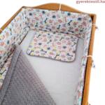  Babaágynemű szett bébi állatok-szürke minky (bágybá45)