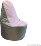  Babzsák háttámlás, kültéri - rózsaszín-szürke (bzshkrsz01)