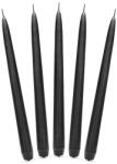 PartyDeco Taper candle mat black 24 cm 10 pcs
