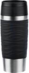 emsa Waves Termosz Bögre - 360 ml, Fekete