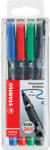 STABILO Alkoholos marker készlet 1mm, STABILO OHPen M, 4 klf. szín (843/4)