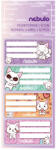 Nebulo Füzetcímke 12db-os, Cica, vegyes minták, Nebulo (FC-CICA-12)