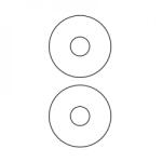  Etikett címke, CD-hez 117mm100 lap, 2 címke/lap - polusirodaszer