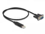 Delock USB 2.0 soros RS-232 adapterhez kompakt soros konnektor házzal 50 cm FTDI (DL66461) (DL66461)