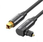 Vention Toslink optikai audio, 90 fokos, alu 5m kábel (fekete) (BKDBJ) (BKDBJ)