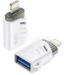 XO iPhone 14 Plus / 14 Pro Max / 14 Pro adapter USB aljzat - lightning, OTG, FEHÉR (XO_NB256A) (XO_NB256A)