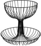 Welora Fém gyümölcstartó, Welora, két szintes, 30x29cm-es méret, fekete színben (JM1240013)