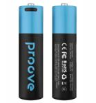 Proove 2 db-os elem készlet, Finger R6 újratölthető akkumulátorok, 2400 mWh, USB-C töltés, RBCE26010008 (PRO000004)