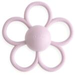 Mushie Rattle Teether Toy rágóka csörgővel Soft Lilac
