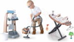 Smoby Set cărucior de curățenie și aspirator electronic Rowenta Trolley Vacuum Cleaner Smoby cu masă de călcat (SM330325-1)