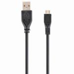 Gembird Cablu alimentare si date Gembird CCP-mUSB2-AMBM-0.3M, USB 2.0 (T) la Micro-USB 2.0 (T), 0.3m, Negru (CCP-mUSB2-AMBM-0.3M)