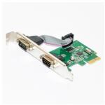 Makki Контролер Makki MAKKI-PCIE-2XSERIAL-V1, от PCI-E x2 към 2x Serial(DB-9)(м)