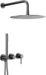 Armatura Moza Gun Metal Grey set de duș ascuns cu duș de ploaie grafit 5039-511-61 (503951161)