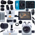 Rosfix Mercury Pro MSMP-T-PS1 mikroszkóp szett + Aquarius PRO KMAP-HDMI-USBC 8 kamerás Plantes PRO sorozat + 196 mm-es kijelzőtartó + 8" -os kijelző