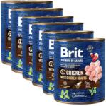 Brit Brit premium by Nature Conservă cu pui & inimi 6 x 800 g