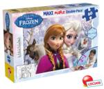 Lisciani Frozen Puzzle Maxi 60 Elsa și Anna 70x50 cm 2 în 1 (WKW022648) Puzzle