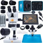 Rosfix Mercury Pro MSMP-T-PS1 mikroszkóp szett + Aquarius PRO KMAP-HDMI-USBC 8 kamerás Plantes PRO sorozat + szilikon alátét 480x320mm + tartó 8" -os kijelzővel