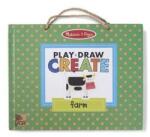 Melissa & Doug letörölhető mágnestábla és rajztábla farmos (41325)