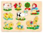 Fakopáncs Fogantyús Fa Forma puzzle kicsiknek bárányos 1 éves kortól (0059)