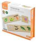 Viga Toys puzzle - miből lesz a? kifejlődést tanító készségfejlesztő játék (4666)