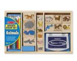 Melissa & Doug Nyomdakészlet színes ceruzákkal, 16db állatos nyomda 3798 (3798)