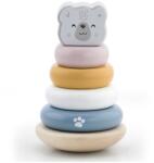 Viga Toys PolarB montesszori építő torony jegesmdevés pasztell színekben 5799 (5799)