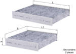 MAHLE Filtru habitaclu cu carbon activ MAHLE LAK191 S