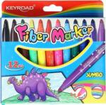 Keyroad Jumbo Filctoll, Rostirón Készlet - 5 mm, 12 db/ bliszter, Vegyes Színek (30641795) (30641795)