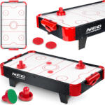 Neo-Sport Léghoki asztal, Neo-Sport NS-423 Air Hockey, fehér, 61 x 32, 5 x 14 cm, hordozható, légáram rendszer, 2 ütővel és 2 koronggal, analóg számláló, elemes (3 db AA) (TE1423)