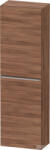 Duravit D-NEO 132x40x24 cm-es 1 ajtós félmagas szekrény rozsdamentes acél hatású fogantyúval, jobbos, matt dió DE1318R70790000 (DE1318R70790000)