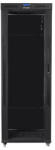 Lanberg 19" szabadon álló rack szekrény 42U/800X1000 üvegajtó, lapraszerelt, LCD kijelző, fekete V2 (FF01-8042-12BL) - bbmarket
