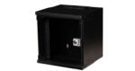 EQUIP Fali Rackszekrény - EWM-06-3030-B (10", 6U, 300x300mm, lapra szerelt, fekete) (EWM-06-3030-B) - bbmarket
