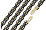 Connex 9SB kerékpár lánc, 9s, 114 szem, patentszemmel, fekete-arany színű