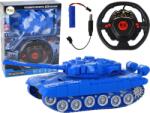 LeanToys R/C Távirányítós Tank - Fény és Hnaghatásokkal, 1: 18, 27 Mhz, Kék (17277) (17277)