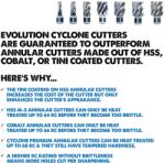 Evolution Set 6 carote 12 14 16 18 20 22 lung 50mm + ax centrare Evolution - CUTTERKITL (CUTTERKITL)