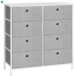  Fiókos szekrény 80x30x82cm, Fém Vázzal, Szürke Színben AUK-E1024 Grey