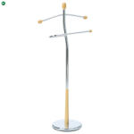 Artium 82646 Natúr színű szobainas, tömör fa és krómozott fém. Teherbírás 5 kg