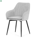  Szürke Sima Szövet Étkezőszék. DCL-221 SIL2
