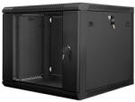 Lanberg 19" fali rack szekrény 9U/600X600 lapraszerelt, fekete V2 (WF01-6609-10B)