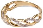 Ékszershop Köves csavart mintás arany gyűrű (1266423)