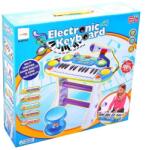AS Instrument Muzical Pianina Electronica Malplay Cu Scaun Si Microfon 45 Cm Inaltime Albastru (BB335B) - ejuniorul Instrument muzical de jucarie